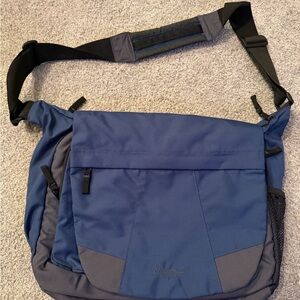 Eddie Bauer Blue and Gray Messenger Bag